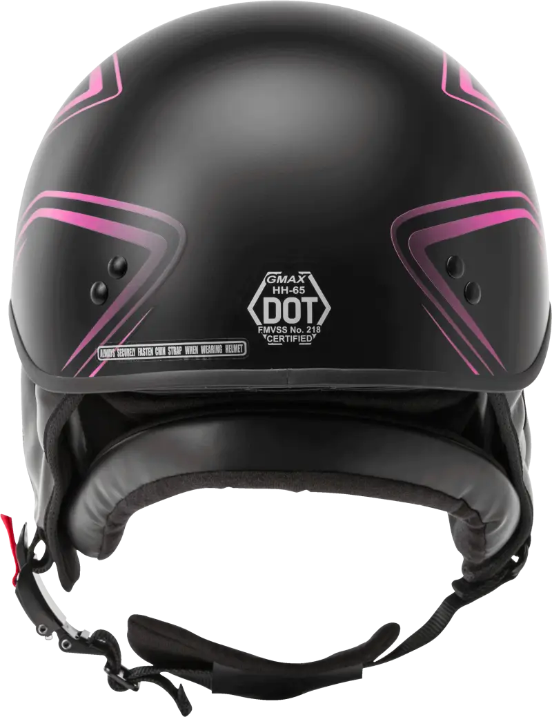 Hh 65 Half Helmet Torque Naked Matte Black/Pink Xs 