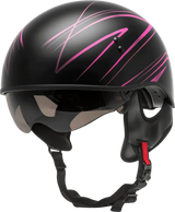 GMAX Hh 65 Half Helmet Torque Naked Matte Black/Pink Xs