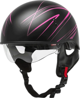 Hh 65 Half Helmet Torque Naked Matte Black/Pink Xs 