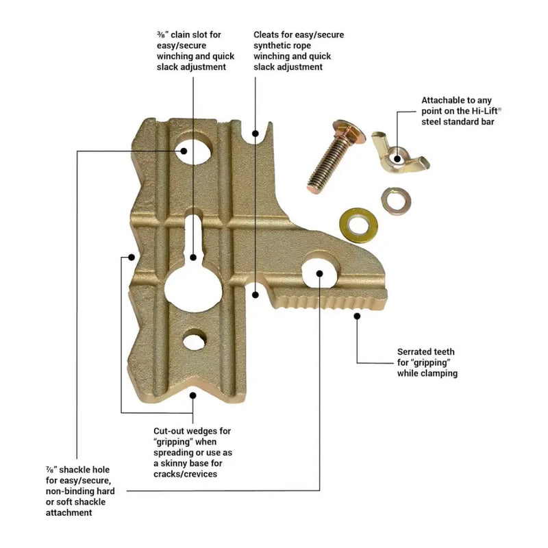 HI-Lift Jack Limited Lifetime Warranty Jack Spreader Attachment Wcsa-101 - Winch-Clamp-Spreader