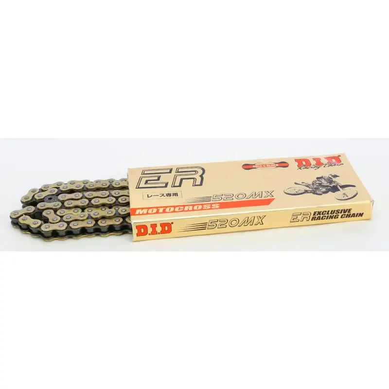 D.I.D Hi Performance 520mx 114 Racing Chain Gold for Powersports