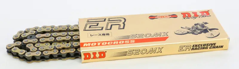D.I.D Hi Performance 520mx 114 Racing Chain Gold for Powersports