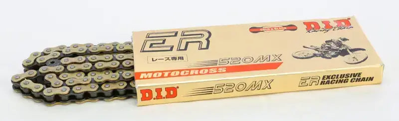 D.I.D Hi Performance 520mx 120 Racing Chain Gold for Powersports