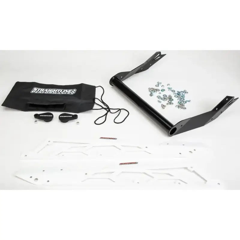 Snowmobile tunnel extension and running board kit for Hide N Go Rear Bumper S D 146 White with hidden storage compartment