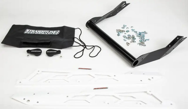 Snowmobile tunnel extension and running board kit for Hide N Go Rear Bumper S D 146 White with hidden storage compartment