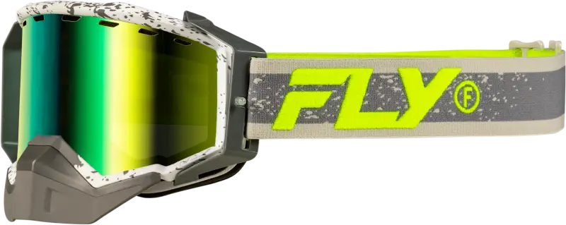 Zone Snow Goggle Gry/Hi Vis W/Green Mirror/Yellow Lens