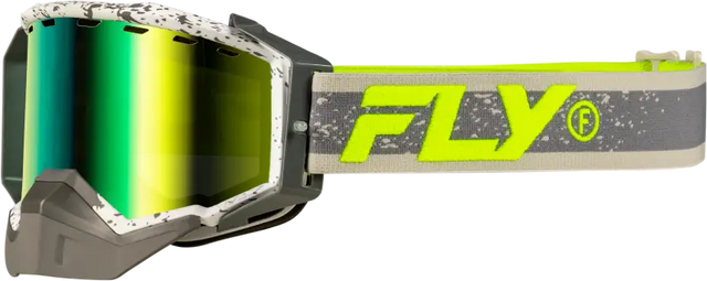 Zone Snow Goggle Gry/Hi Vis W/Green Mirror/Yellow Lens