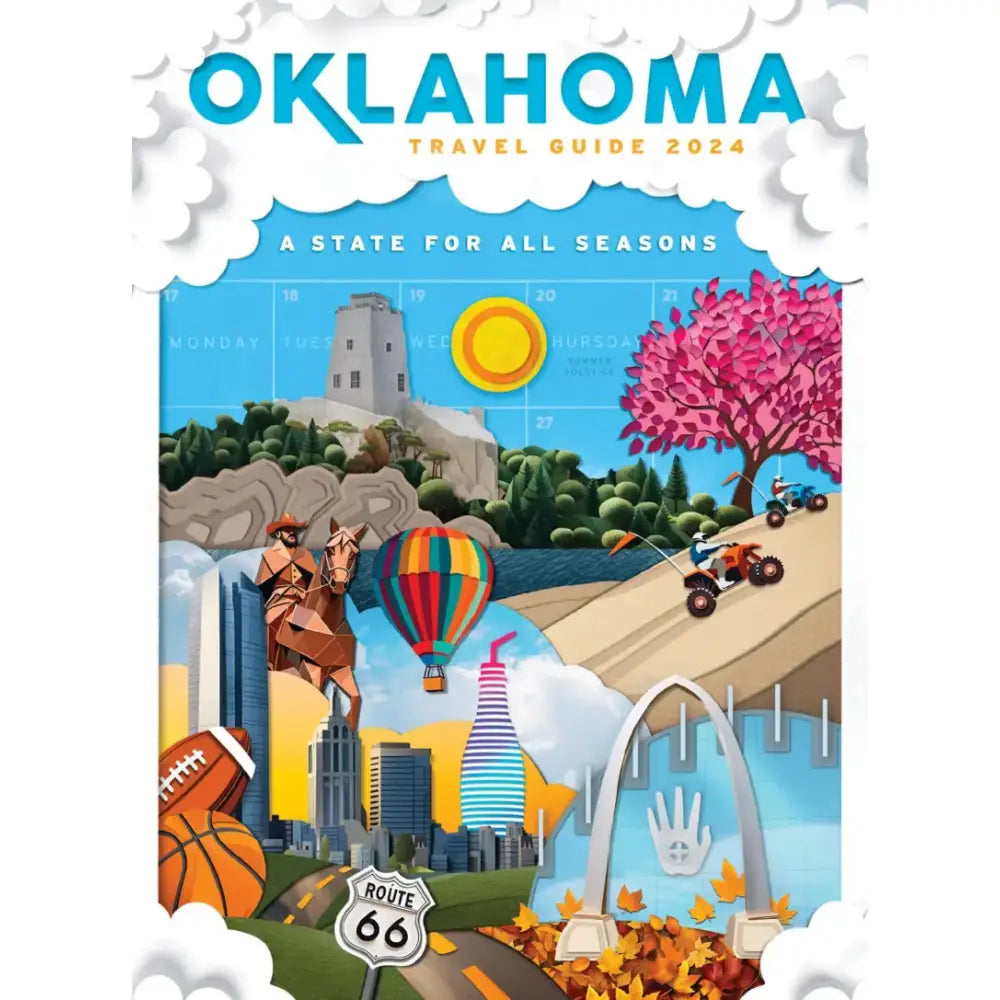 Oklahoma travel guide cover with Highways 21 489-0100S Hook Gloves Black Sm