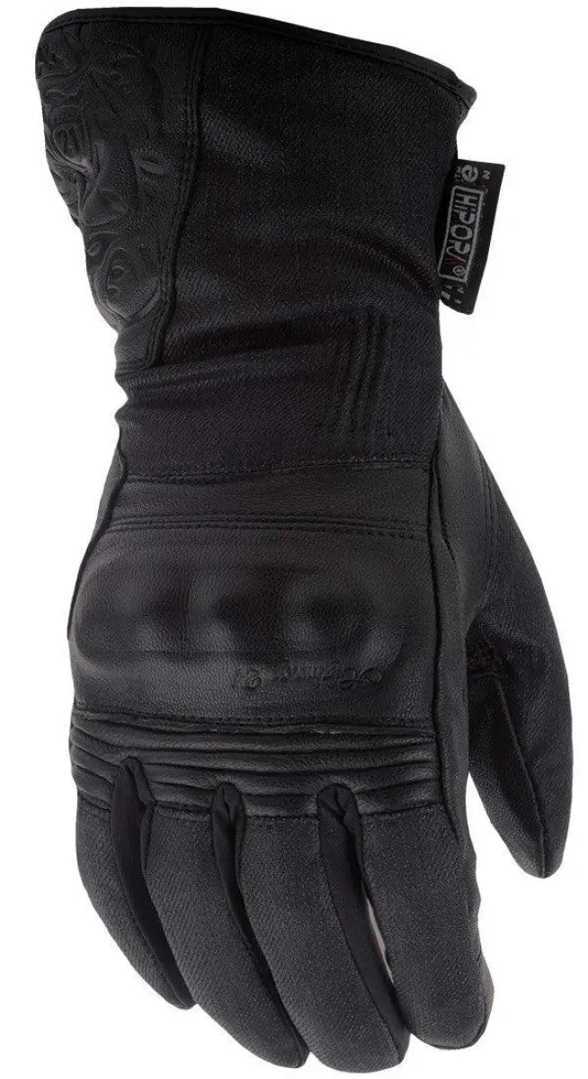 Women'S Black Rose Gloves Black 2X