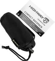 Highway 21 Sleek Black Compact Backpack - HIGHWAY 21