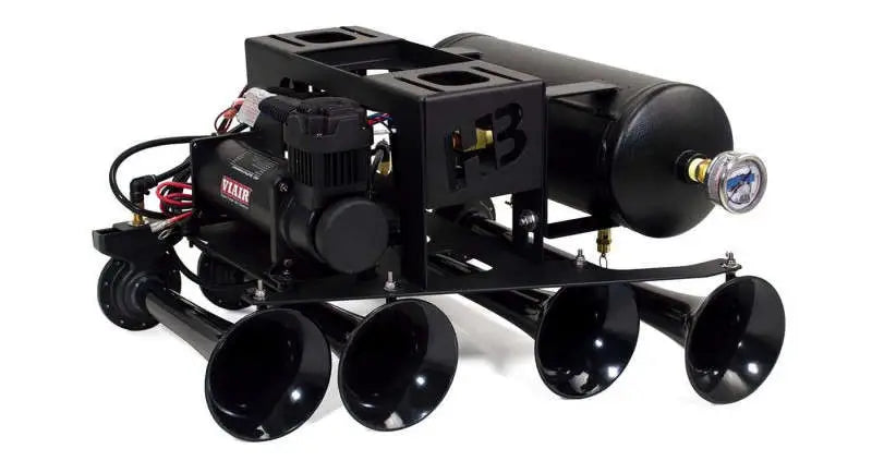 Black air compressor with four horns for the HK-S4-244K Hornblaster Conductor’s Special 244K