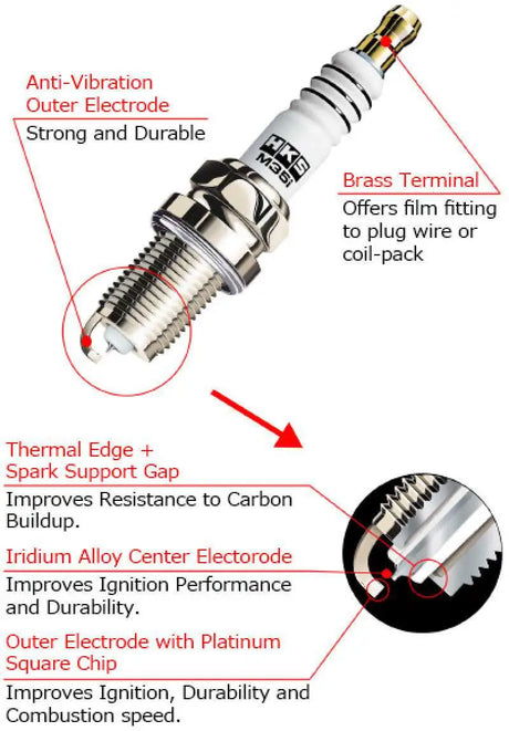 HKS 08 Lancer Evolution GSR/MR M-Series Spark Plugs (Heat Range 9) 