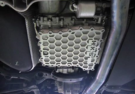 Silver HKS hexagonal grille transmission oil pan cover for Nissan GT-R