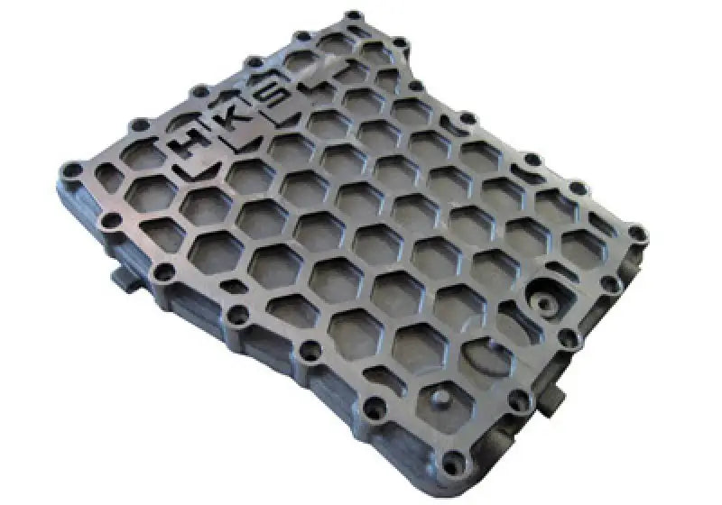 HKS black hexagonal grille air intake for GT-R transmission oil pan