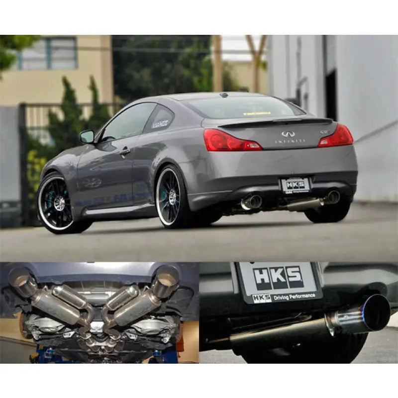 HKS 32009-BN003 HKS 08 Infiniti G37 Coupe Dual Hi-Power Titanium Tip Catback Exhaust