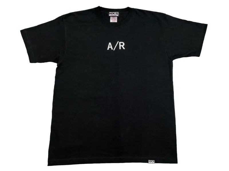 Black T-shirt in sleek black color with A/R text from HKS A/R T-SHIRT XL BLACK