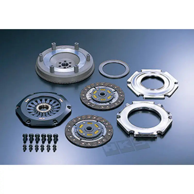 HKS Disk LA Twin JZA80 silver clutch kit with black yellow accents