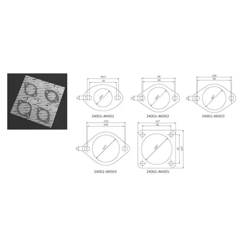 HKS 34001-AK005 HKS Gasket 85mm Universal EX (2pcs)
