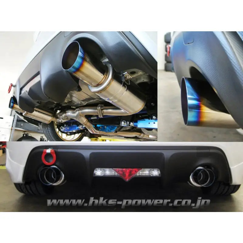 HKS 32016-BT001 HKS Hi-Power Muffler 2014+ Honda Fit Sport GK5 w/ Carbon Tips