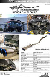 HKS Hi-Power Muffler for Civic SI Coupe (FC3) 