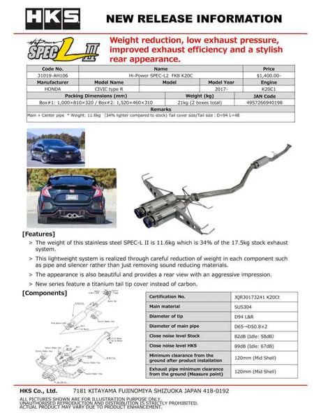 HKS 31019-AH106