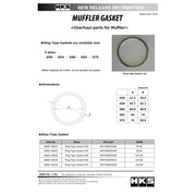 HKS 34001-AK021 HKS Muffler Gasket 51.1mm ID 59.9mm OD