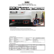 HKS 31029-AF013V HKS SUPER TURBO MUFFLER Ti Subaru VAB WRX STI/VAG WRX S4