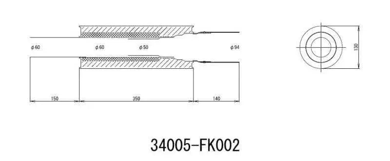 HKS Universal Stainless Hi Power 130mm Titanium Muffler 