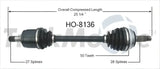 HO-8136 Trakmotive New Cv Axle - Shaft