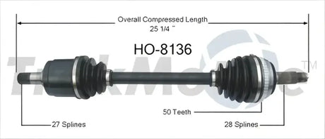 HO-8136 Trakmotive New Cv Axle - Shaft