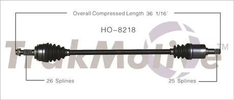 HO-8218 Trakmotive New Cv Axle - Shaft