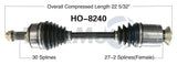 HO-8240 Trakmotive New Cv Axle - Shaft