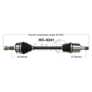 HO-8241 Trakmotive New Cv Axle - Shaft
