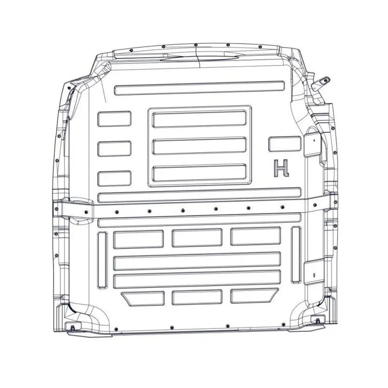 Holman No Drilling Into Floor Bulkhead Divider 40691TM - Composite Partition Transit Mid
