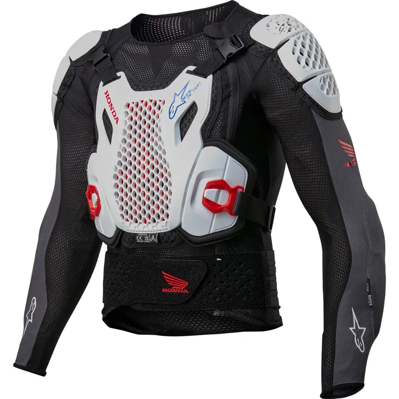 Honda Bionic + V2 Protection Jacket Blk/Wht/Blu/Br Red 2x