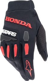Honda Full Bore Gloves Black/Bright Red Xl - Powersports