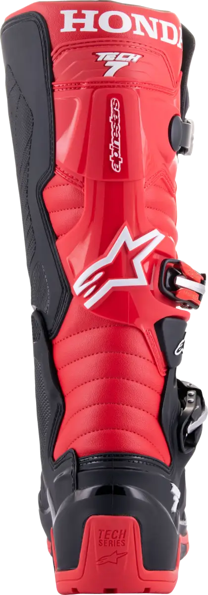 Honda Tech 7 Enduro Drystar Black/Bright Red Sz 10 - Powersports