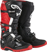 Honda Tech 7 Enduro Drystar Black/Bright Red Sz 10 - Powersports