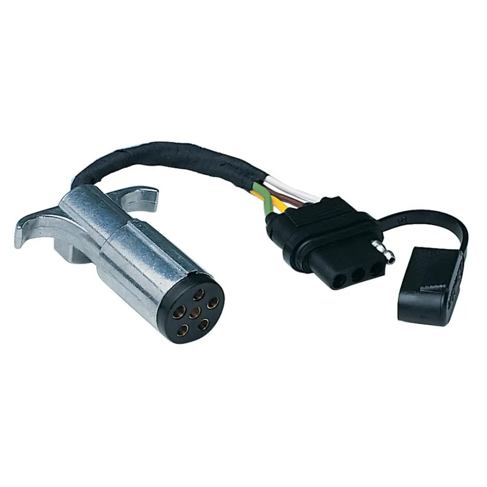 Hopkins Features Dust Cover Trailer Wiring Connector Adapter 47315 - 6WAY Rnd Plg 4WAY Adpt