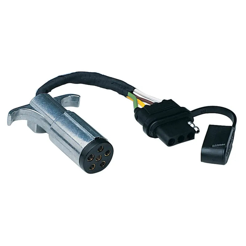 Hopkins Features Dust Cover Trailer Wiring Connector Adapter 47315 - 6WAY Rnd Plg 4WAY Adpt