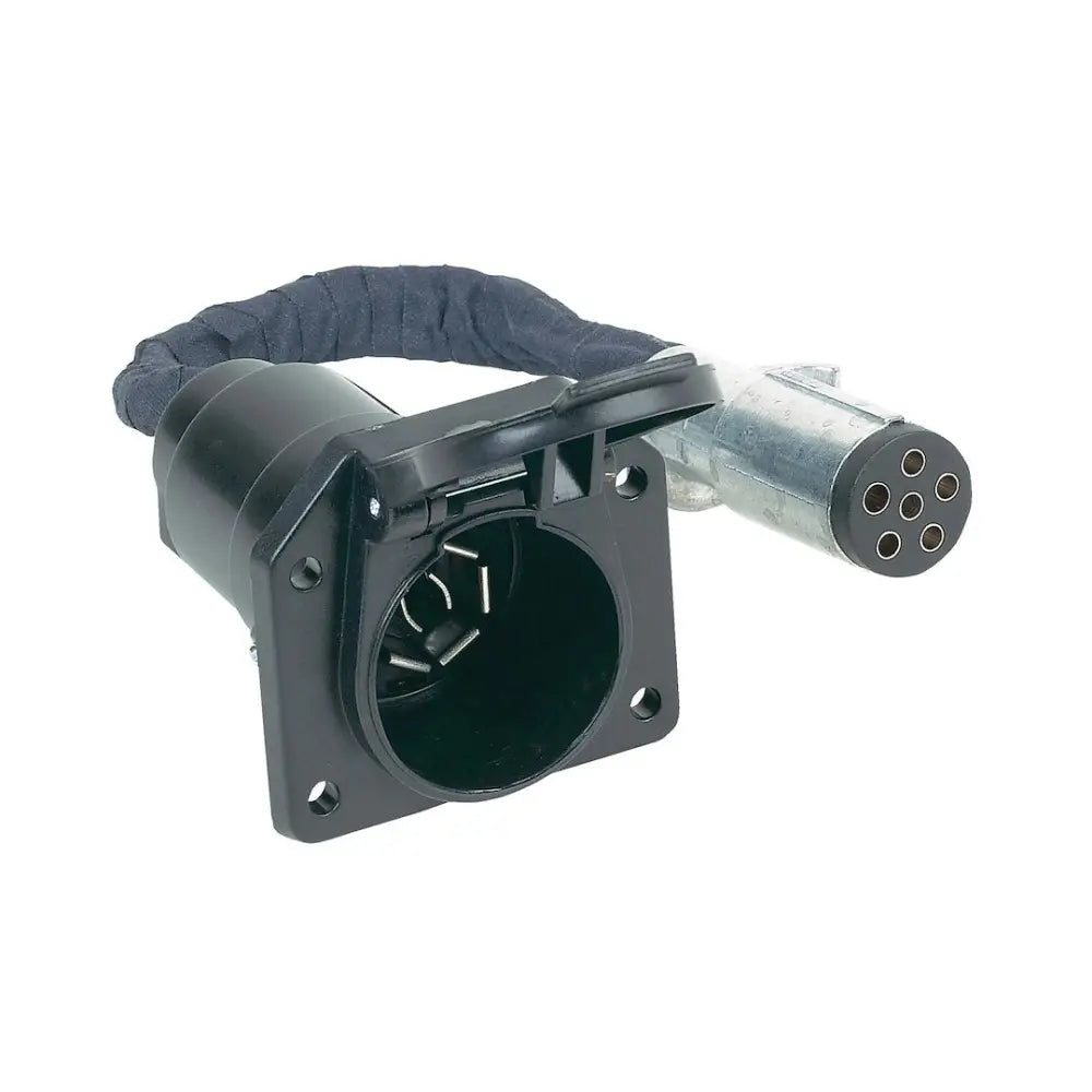 Hopkins Features Dust Cover Trailer Wiring Connector Adapter 47435B - Rnd 7RV Adpt Bulk 20