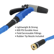 Hosecoil Repairable Hose Fittings Boat Washdown Hose HF50K - Blue Flexible Kit 50