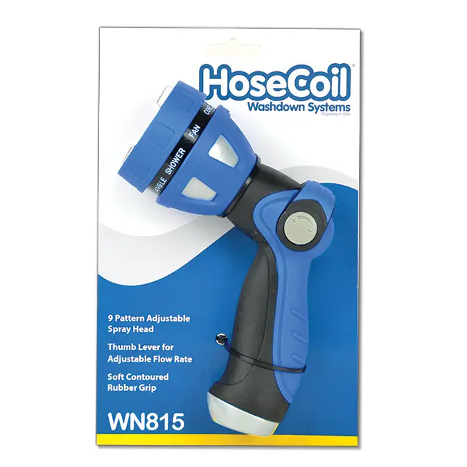 Hosecoil Won’t Damage Nozzle When Dropped Boat Washdown Hose Nozzle WN815 - Thumb Lever Pattern