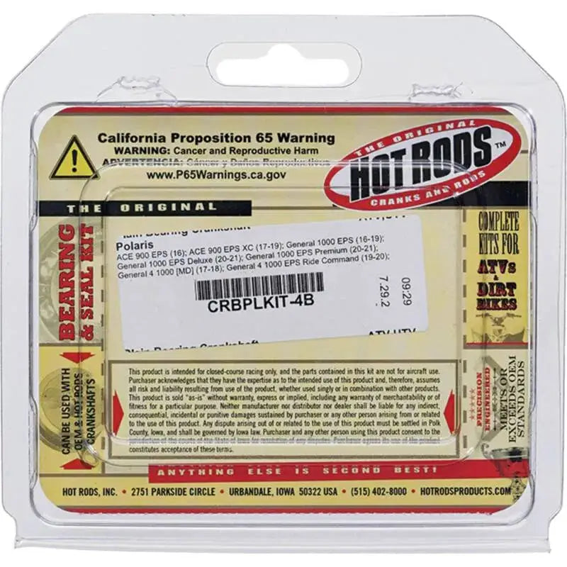 Hot Rods 11-13 Polaris RZR 900 XP 900cc Plain Bearing Crankshaft - RV and Auto Parts