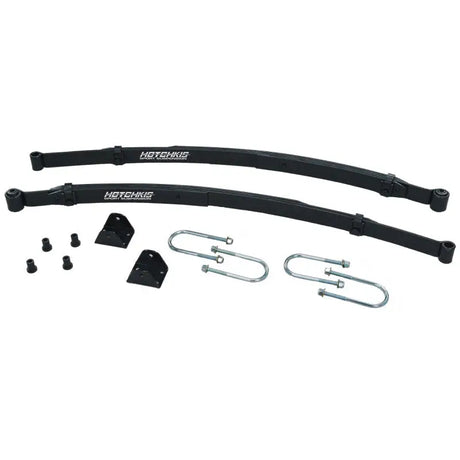 Black leaf springs with chrome hardware for Hotchkis Mopar B-Body geometry corrected sport leaf suspension kit