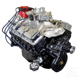 Shiny chrome and black HP98C ATK Engines Chevy 350 engine with 345Hp power