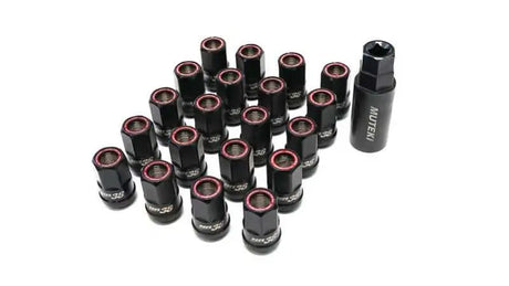 Wheel Mate HR3806TR Wheel Mate Muteki HR38 Open End Lug Nuts 12x1.50 Titanium Chrome / Red Ring