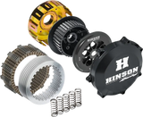 Disassembled dirt bike clutch basket components for HS597-2101 Hinson Clutch Basket Steel