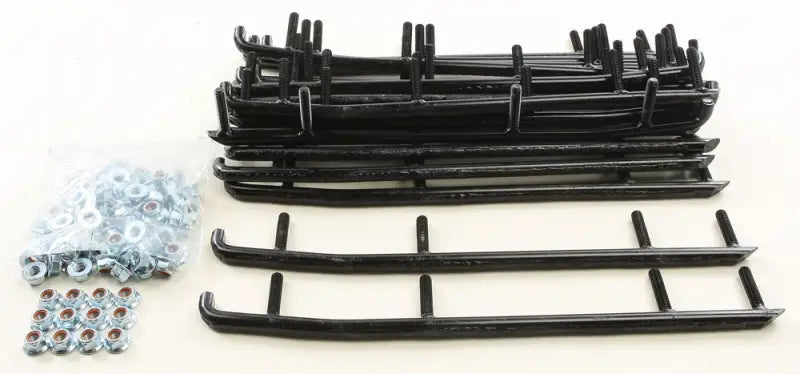 Black snowmobile hard weld runners clips and fasteners for weld runners HSA-9975-20