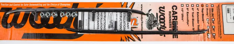 Black metal hard weld runners with mounting hardware for HSD-7150 Hard Weld Runners S D